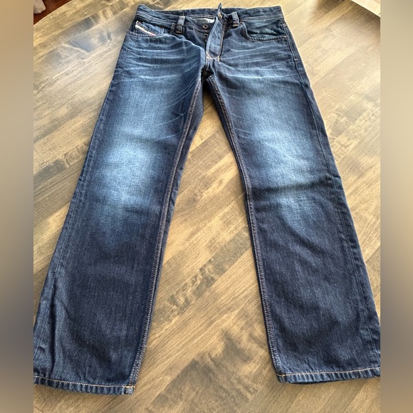 Diesel Larkee Dark Blue Regular Straight Jeans - Picture 3 of 13
